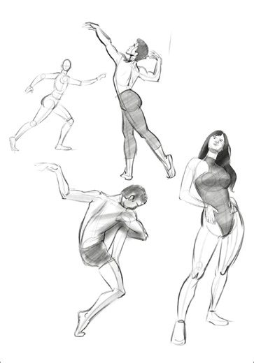 Draw movement l gesture drawing