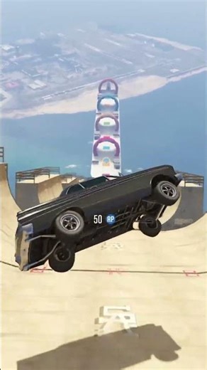 Black Car Mega Ramp Run – Insane Speed Challenge! 🚗🔥