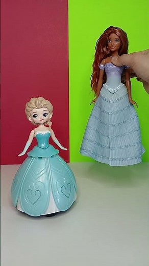 Super cute little mermaid Ariel and frozen Elsa