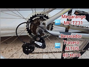 MEGARANGE 2017 y 2021 compatibilidad con el desviador trasero ALTUS modelo RD-M310 parte 2