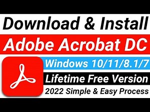 How to download and install adobe acrobat reader dc for windows 10/8/7 free | adobe reader 2022
