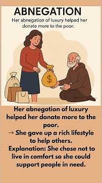 Word ABNEGATION (ENGLISH VOCABULARY) #englishlanguage