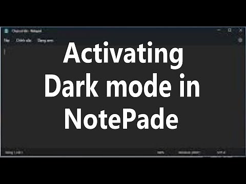 How to activate Dark mode in Notepad