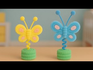 DIY Pipe Cleaner Butterfly in Just 5 Minutes ✨🦋💖 | Easy DIY Tutorial Craft for Kids. 🎨
