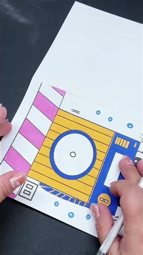 🔋+🧲=🌀 DIY Magnetic Paper Craft: A Spinning Washing Machine! #Shorts#PaperCraft #DIYProject #STEM