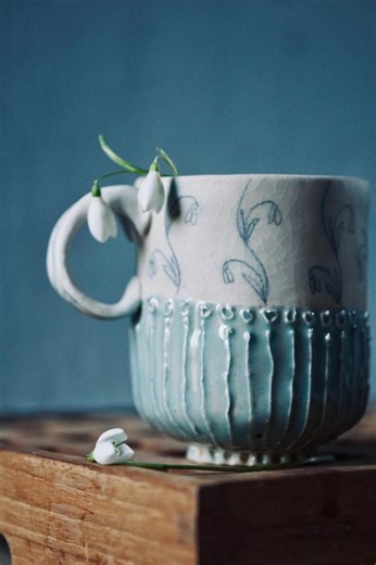 Spring Themed Textured Hand Built Mug or Espresso Cup - Etsy