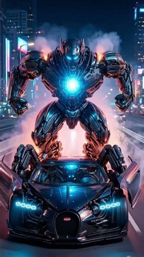 “Bugatti Car Transforms Into Giant Robot! 🤖🚗 Epic AI Transformation” #branding #bugaati #supercar