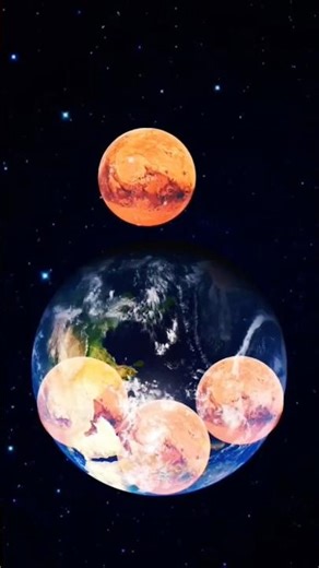 Did You Know? Earth is HUGE Compared to Mars! (7 Mars Planets Fit Inside) #space
