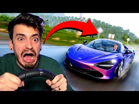 MY FIRST TIME USING A STEERING WHEEL! (Forza Horizon 5)
