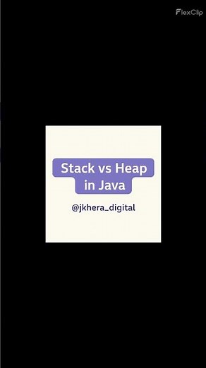 Java Memory: Stack vs Heap Explained in 1 Minute #JavaInterview #shorts