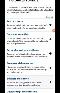 5.4K views · 38 reactions | The UK Government have launched The Skills Toolkit. Free courses to help you learn new skills or get a new job. Learn about: -practical maths -computer essentials -personal growth and wellbeing -professional development -business and finance -digital design and marketing -computer science and coding. More details here  https://theskillstoolkit.campaign.gov.uk | Spotted Witney Official | Facebook