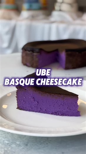 Show-stopping Ube Basque Cheesecake 🍠✨ This vibrant cake’s hue is sure to be a crowd pleaser! Get Chef-Instructor @trungtvu recipe at the link in our bio 🔥 What kind of basque cheesecake should we do next 🤔⬇️ #ICEculinary .⁠ .⁠ .⁠ .⁠ .⁠ #culinaryvoice #pastryschool #culinary #culinaryarts #culinaryschool #culinarystudent #culinaryexperience #chef #pastrychef #food #cook #cooking #learn #learntocook #beginner #basics #tutorial #lesson #teacher #student #skill #tips #ube #basquecheesecake #burn