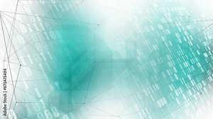 Interconnected AI network captivating visual representation featuring connected lines and dynamic shapes, illustrating seamless integration of artificial intelligence and neural networks