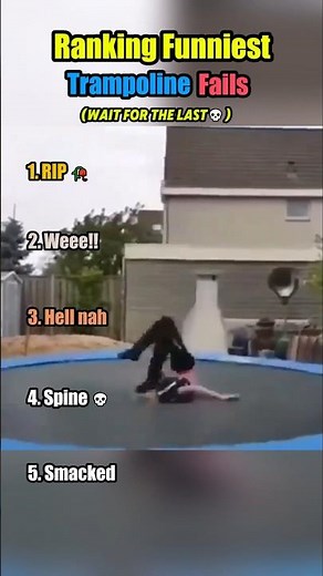 Ranking Funniest Trampoline Fails 😂 #shorts