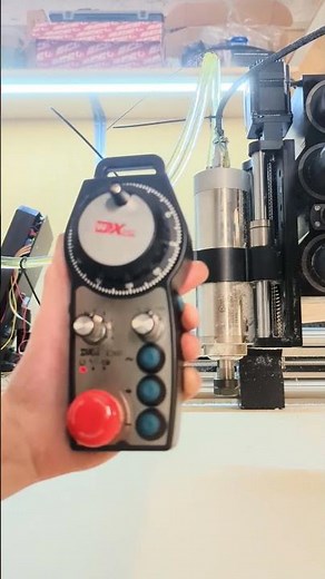 Wireless pendant on Onefinity Elite series CNC with Masso G3 touch controller. #onefinitycnc #diy