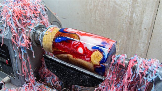 How to turn burl wood into a beautiful vase