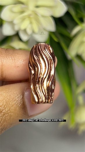 Texture 3-D Chrome Art | Full tutorial | Day 226/365 #nailart #nailextension