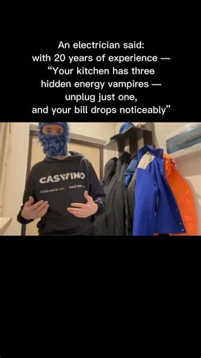 Ginzo on Instagram: "1. The microwave. Even when it’s off, it’s pulling power to run the clock and keep the display lit. Unplug it when you’re not using it. “People think it’s tiny, but over a month, that little screen is costing you 8–12 dollars. Multiply that by a year and you’re paying for a dinner out just to know what time it is.” 2. The coffee maker. Same logic — the “keep warm” function and the standby mode are silent killers. If you’re not brewing, unplug it. “Most people leave it plugge