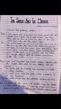 The Snake and The Mirror Class 9 English 🐝 Chapter:5 Question Answer