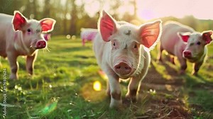 A farm where pigs have access to automated mud baths, monitored by smart sensors.