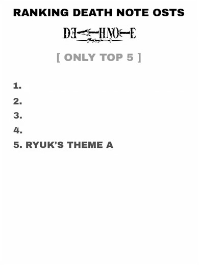 Top 5 Death Note Original Soundtracks