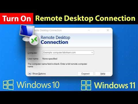 How to Turn On Remote Desktop Connection in Windows PC?
