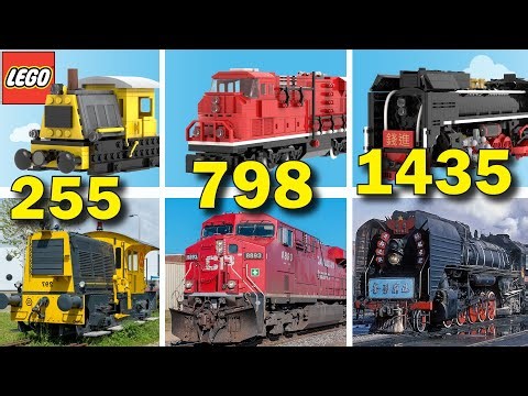 Lego Trains in Different Scales And Real Life