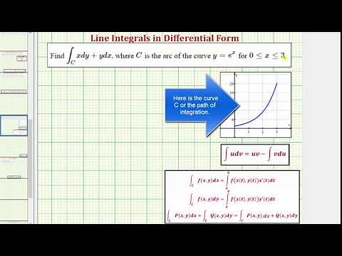 Evaluate a Line Integral of in Differential Form