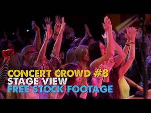 Concert Crowd #8 - Dancing with End Applause - Free Stock Footage