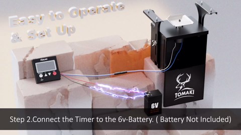 6V Deer Feeder Kit, Motor and Timer Metal Kit, Digital Game FeederTimer, Mounting Bracket Included, Up to 8 Feed Time, Easy to Install, Weatherproof Feed Kit