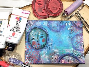 How to create mixed media envelope art with the Ranger Gel Press