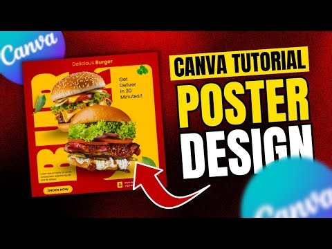 Food Poster using Canva | Canva Tutorial for Beginners