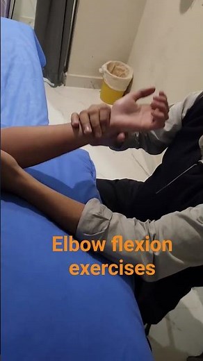 Elbow flexion exercises.