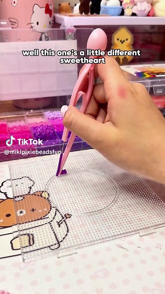 Aaahh this purple 💜 🥹 THE CUTEST 🥹💜 Made with PIXIEBEADS 💜 grab yours at Pixiecraft.art 🖤 code PIXIEBEADS-with-MIKI for 10% off 🥳 link in bio 🛒#pixiebeads #pixiecraft #christmasgiftideas #fusebeads #foryoupage