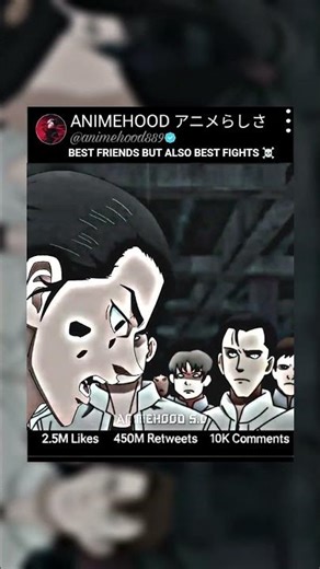 Best friendship but also best fighters ☠️ #anime #attackontitan #titan