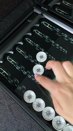 Luxury Backgammon 🎲 Tempered Glass | Poseidon Edition – Power of the Sea #Shorts
