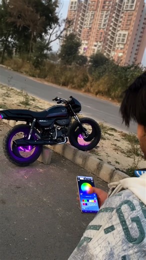 RGB LED light splendor 🔥☠️ #splendorloversssss #automobile #splendormodified #ledbulb