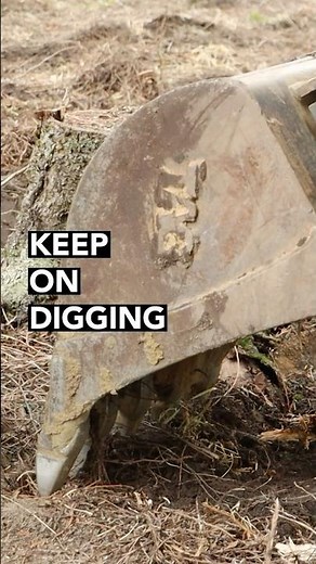 Digging out stump with mini excavator!