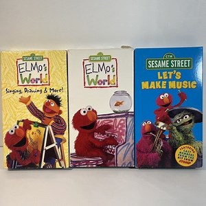 Lot Of 3 VHS Video Tapes Elmo's World & Sesame Street | eBay