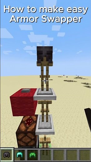 How to make easy armor swapper in Minecraft #minecraft #miner