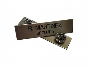 Uniform Name Badge for Work - Pin Name Tag - Military - Police - Fire - Emergency Response Name Bar Pin - Engraved Gold or Silver Name Tag - Etsy