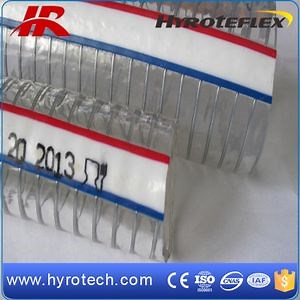 [Hot Item] Clear Transparent PVC Spring Hose Flexible PVC Steel Wire Reinforced Hose