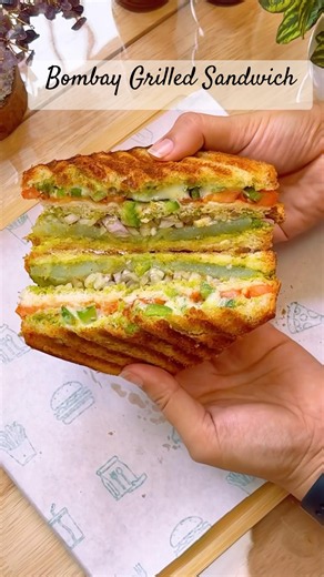 Crispy Bombay-Style Grilled Sandwich 🥪 | #foodshorts