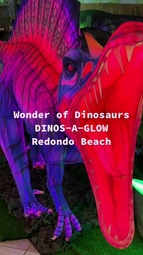 DINOS-A-GLOW: A mesmerizing neon dinosaur display. Open daily at Wonder of Dinosaurs. #dinosaurs #california #losangeles #redondobeach #familyfun #museum #birthdayparty #anaheim #LATimes #dinosaur #dinosaurio #jurassicpark #jurassicworld #cabazondinosaurs