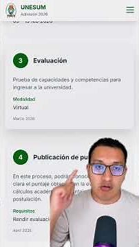 Inscripción y evaluación UNESUM 2026 | Prepárate con Precavidos