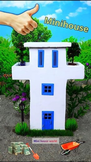 🎉⭐Real Look Mini House Build🏡😍 | Miniature Construction #Shorts #dreamhouse #miniworld
