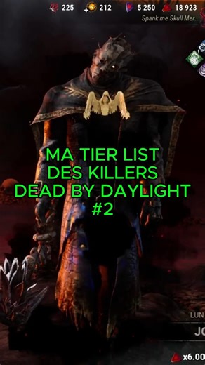 MA TIER LIST DES KILLERS DBD #2 !! #deadbydaylight #dbd #deadbydaylightkiller #dbdkiller