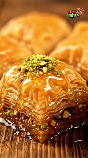 Turkish ASMR 🥮 Crispy Sweet Layers & Syrup Sounds |Tingle Bites 🍕🍟