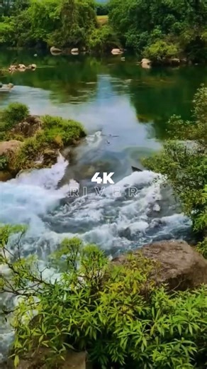 Pure Serenity: 4K River Flow Over Rocks #riversounds