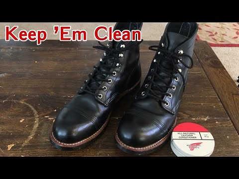 How To Clean + Condition Red Wing - Dr Martens Or Any Full Grain Dark Leather Boots レッドウィングブーツ